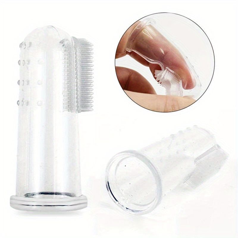 5PCS Pet Finger Toothbrush Set for Dogs and Cats - Super Soft Silicone Bristles for Gentle Tartar and Bad Breath Removal - Recyclable Teeth Cleaning Tool for Small and Large Pets - No Battery Required