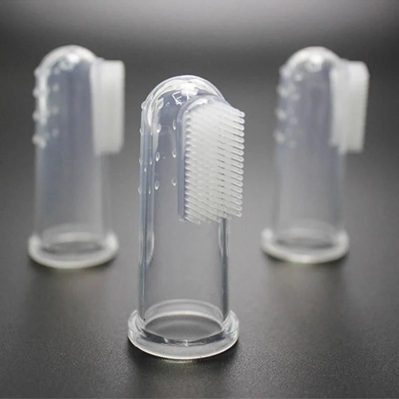 5PCS Pet Finger Toothbrush Set for Dogs and Cats - Super Soft Silicone Bristles for Gentle Tartar and Bad Breath Removal - Recyclable Teeth Cleaning Tool for Small and Large Pets - No Battery Required