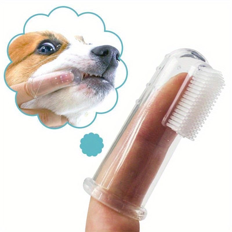 5PCS Pet Finger Toothbrush Set for Dogs and Cats - Super Soft Silicone Bristles for Gentle Tartar and Bad Breath Removal - Recyclable Teeth Cleaning Tool for Small and Large Pets - No Battery Required
