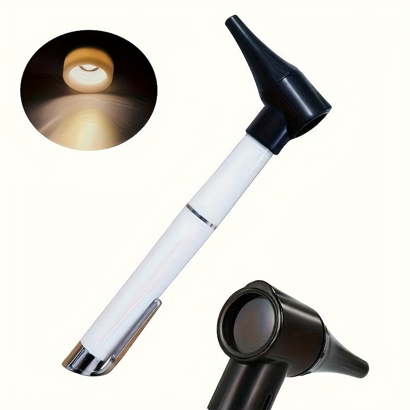 1pc Portable Mini Diagnostic Otoscope Kit - High-Resolution LED Ear Light, Compact Ear Ophthalmoscope Pen with Light, Ear Magnifier and Cleaner Set, Rechargeable Battery Powered, ≤36V Operating Voltag