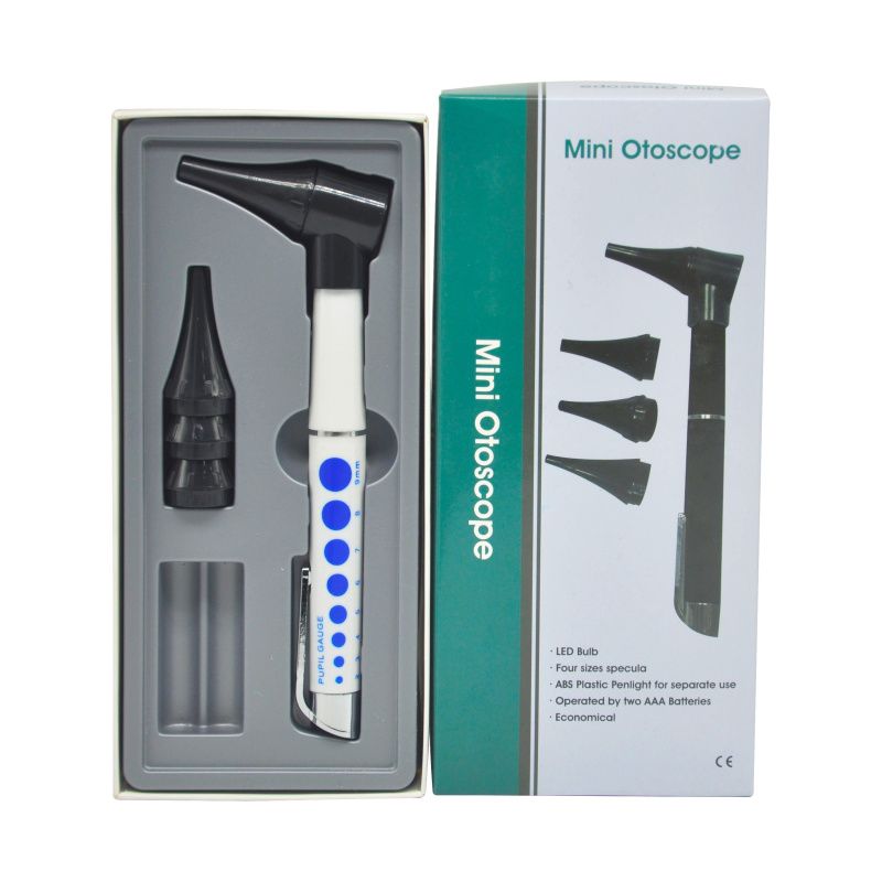 1pc Portable Mini Diagnostic Otoscope Kit - High-Resolution LED Ear Light, Compact Ear Ophthalmoscope Pen with Light, Ear Magnifier and Cleaner Set, Rechargeable Battery Powered, ≤36V Operating Voltag