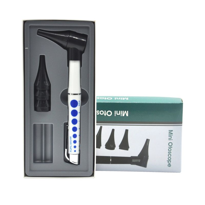 1pc Portable Mini Diagnostic Otoscope Kit - High-Resolution LED Ear Light, Compact Ear Ophthalmoscope Pen with Light, Ear Magnifier and Cleaner Set, Rechargeable Battery Powered, ≤36V Operating Voltag