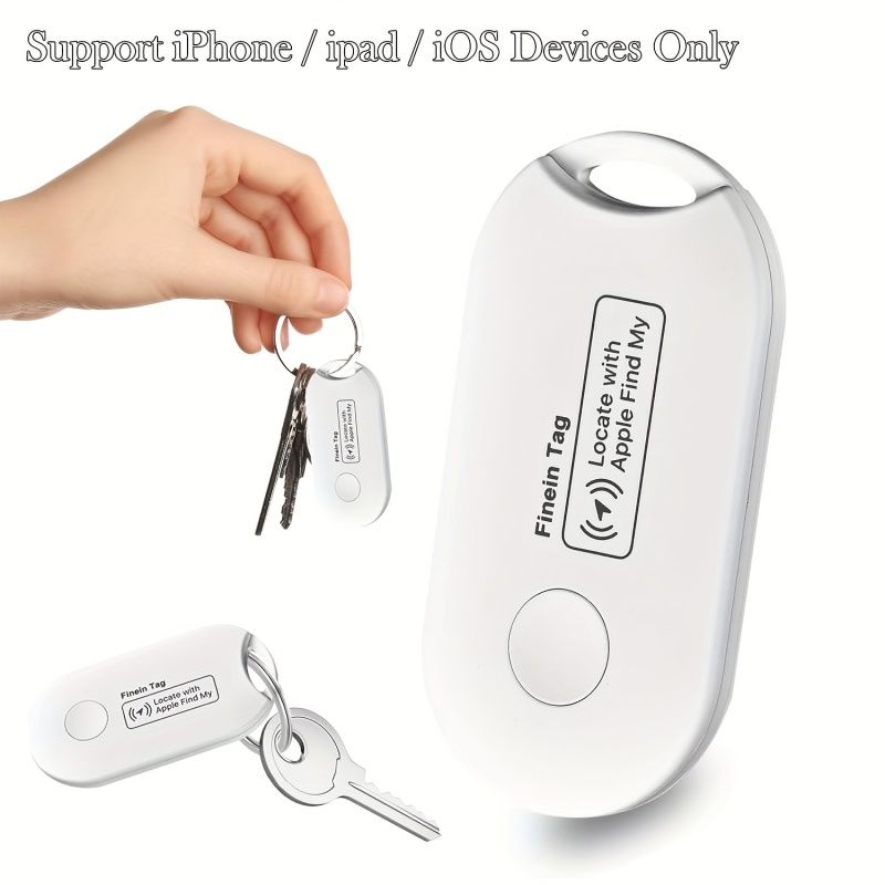1 PCS FineinTag GPS Tag - Ultra-Compact Smart AirTag for Pet and Car Tracking, Advanced Wireless Technology, IOS Compatible, No App Download Required, Extremely Lightweight - White