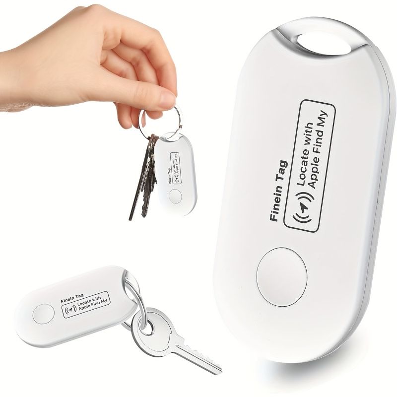 1 PCS FineinTag GPS Tag - Ultra-Compact Smart AirTag for Pet and Car Tracking, Advanced Wireless Technology, IOS Compatible, No App Download Required, Extremely Lightweight - White