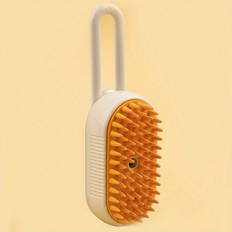 1 Pet Automatic Spray Hair Remover and Anti-Static Massage Comb for Dogs - Gentle Silicone Design, USB Rechargeable, Lithium-Polymer Battery, Easy to Clean, Pain-Free Grooming Experience