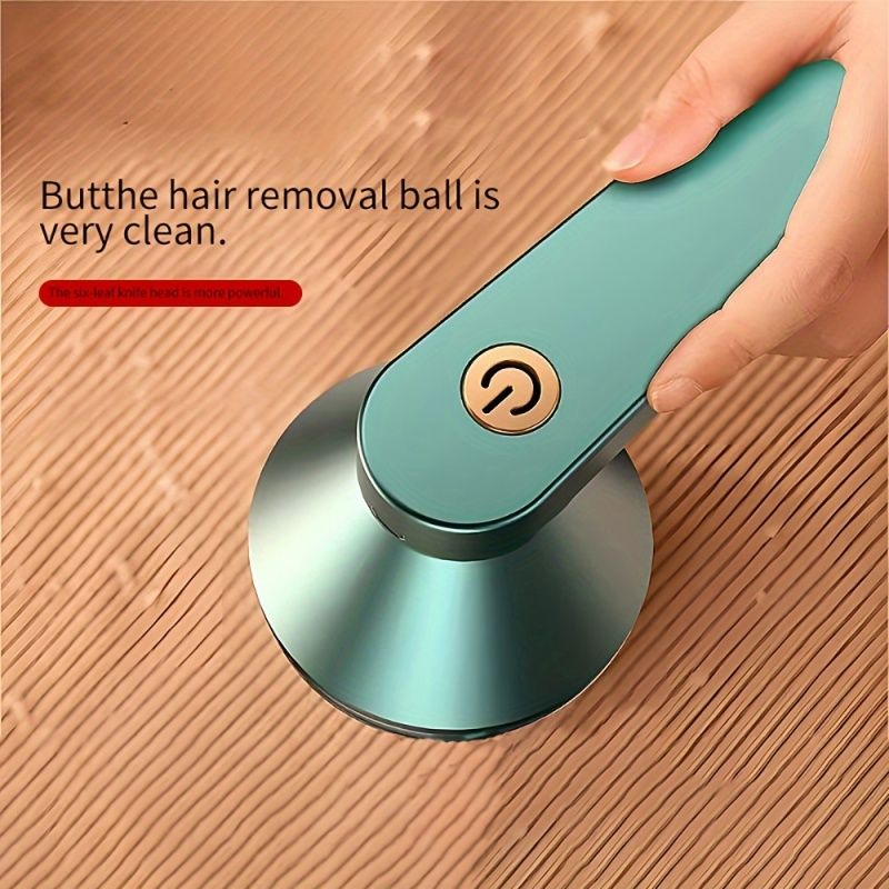 Rechargeable Lithium Battery Fabric Shaver - Effortless Defuzzer for Clothes, Woolen Coats, Scarves, Gloves, Furniture, Couches, Curtains, and Fuzz Balls - Easy to Use, Manual Operation, Plastic Handl