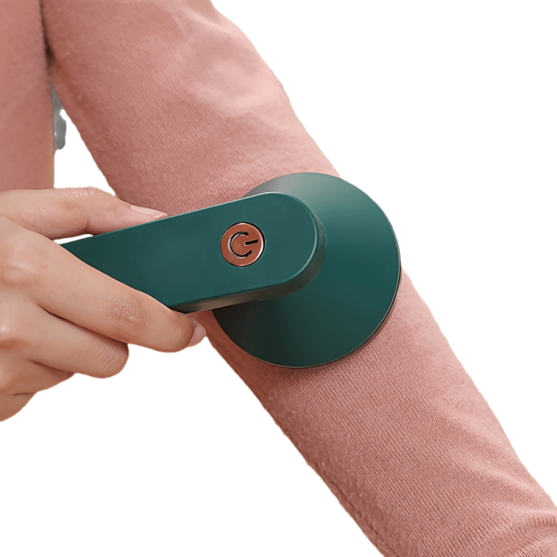 Rechargeable Lithium Battery Fabric Shaver - Effortless Defuzzer for Clothes, Woolen Coats, Scarves, Gloves, Furniture, Couches, Curtains, and Fuzz Balls - Easy to Use, Manual Operation, Plastic Handl