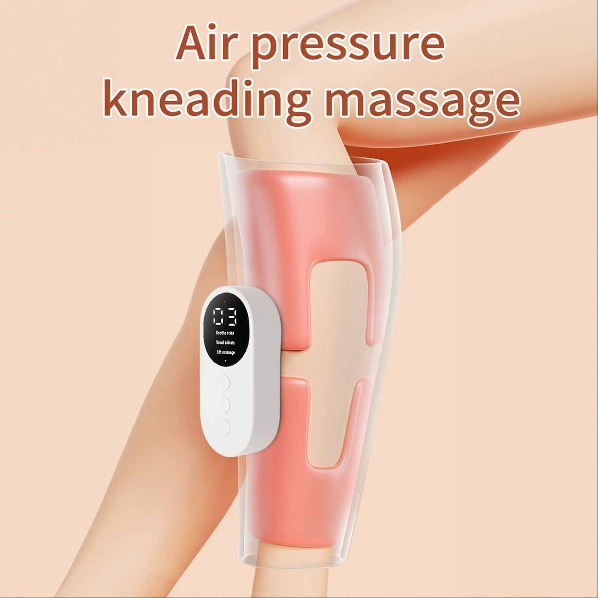 1pc Rechargeable Air Compression Leg & Calf Massager - Soothing Heat, Adjustable Intensity for Foot, Leg, Thigh, Knee - Cordless, Perfect Gift for Christmas, Mothers Day, Fathers Day