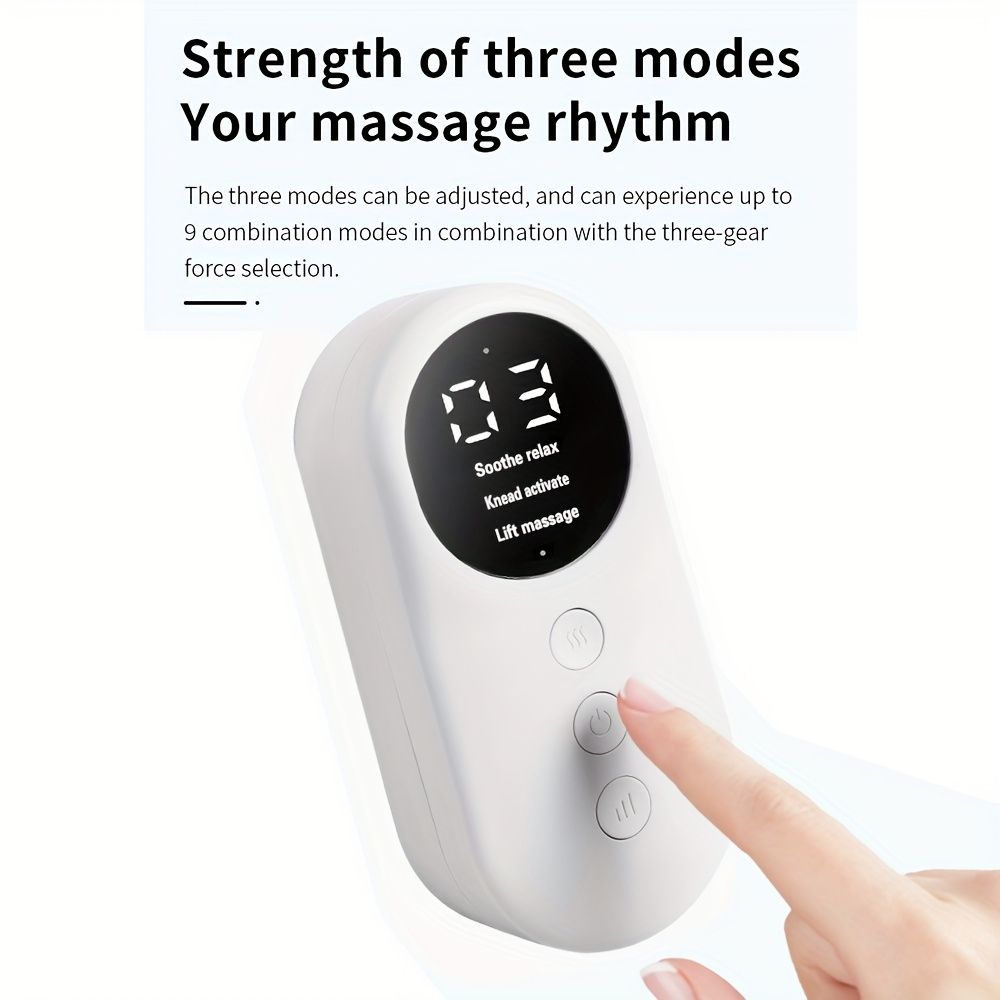 1pc Rechargeable Air Compression Leg & Calf Massager - Soothing Heat, Adjustable Intensity for Foot, Leg, Thigh, Knee - Cordless, Perfect Gift for Christmas, Mothers Day, Fathers Day
