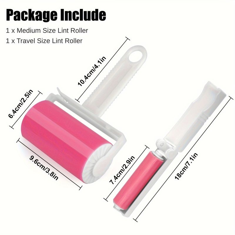 1PCS  Reusable Lint Roller Brush Set, With Roller Replacements, Manual Pet Hair Fuzz Remover, For Clothing & Pet