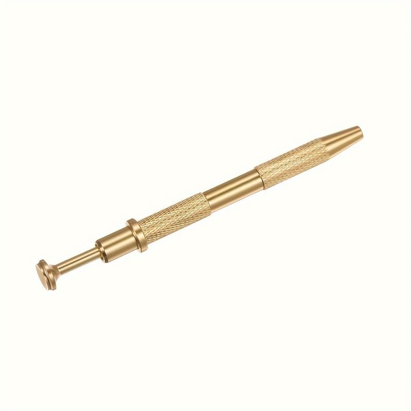 4-Prong Precision BGA ChipPicker Tweezers - Stainless Steel 4-Claw Tool for Secure Small Parts, Nails & Beauty Retrieval - Effortless Cotton Ball Picker (1Pack, Bronze)