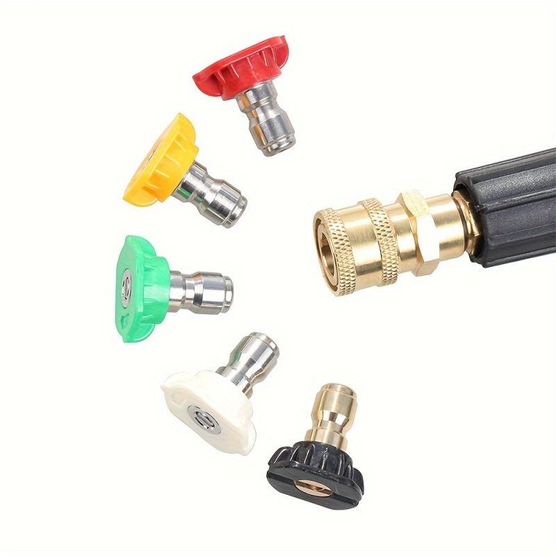 5pcs Pressure Washer Spray Tips Nozzles High Power Kit Quick Connect 1/4" Set