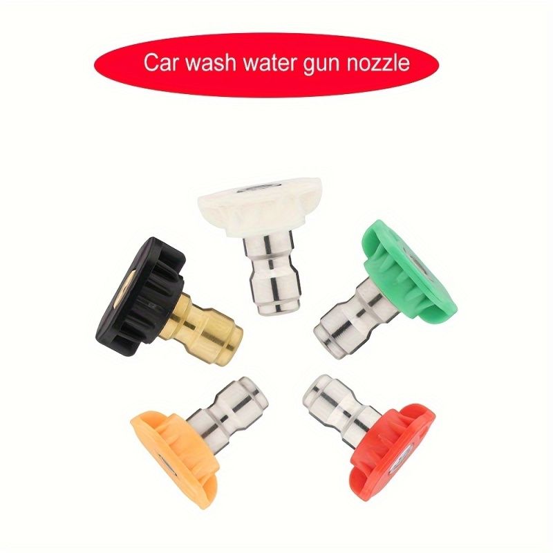 5pcs Pressure Washer Spray Tips Nozzles High Power Kit Quick Connect 1/4" Set