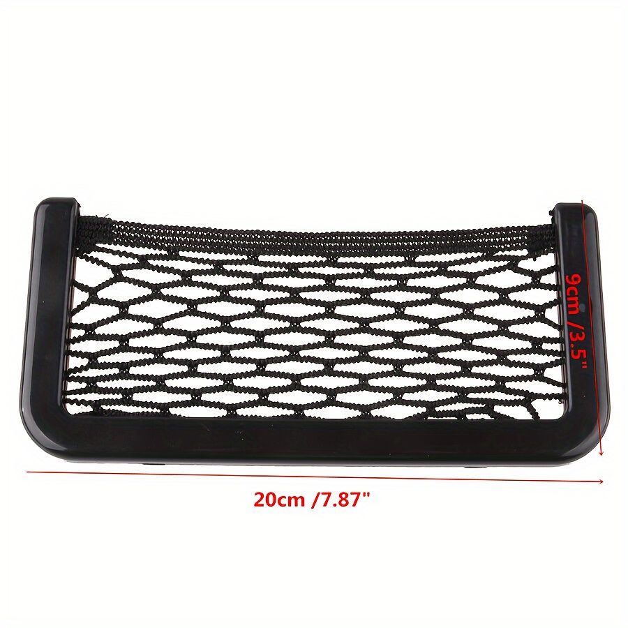 Universal 2/4Pcs 20x8cm Auto Car Interior Body Edge Elastic Storage Net Phone Holder Organizer