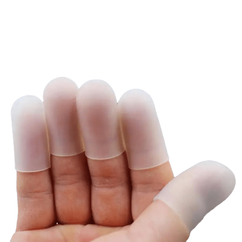 10pcs Ultra-Portable Finger Protector Caps - Heat-Resistant, Non-Slip, Protective Finger Covering - Ideal for Handling Hot Hamburger and Pizza, Comfortable Food Preparation Gloves
