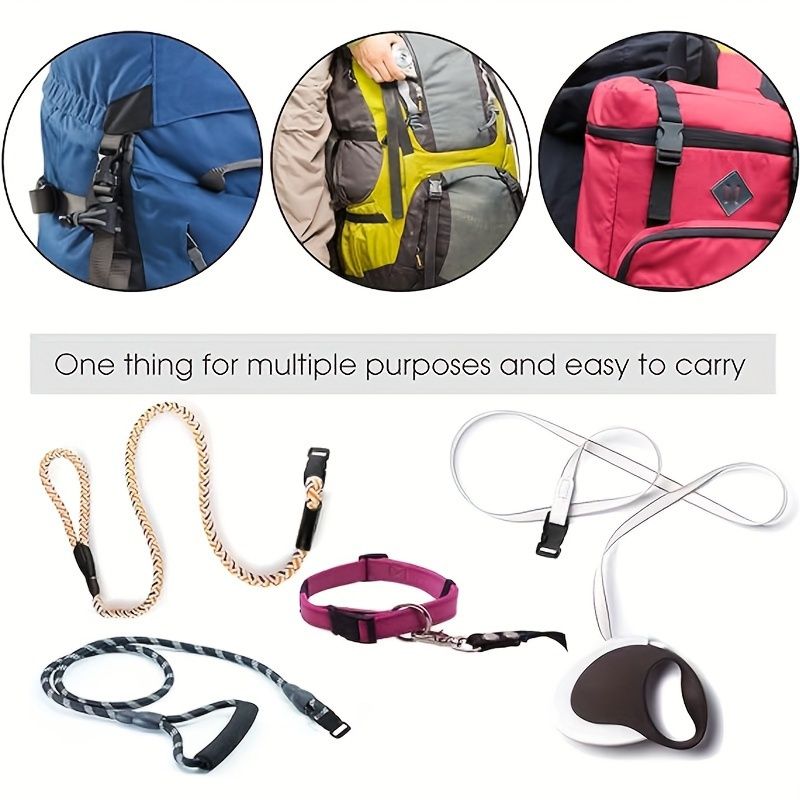 Curved Quick Release Buckles - Durable POM Plastic Construction for DIY Paracord Projects, Adjustable Dog Collar Straps, and Outdoor Gear - 3/8 Inch Size, Easy to Use, and Corrosion-Resistant