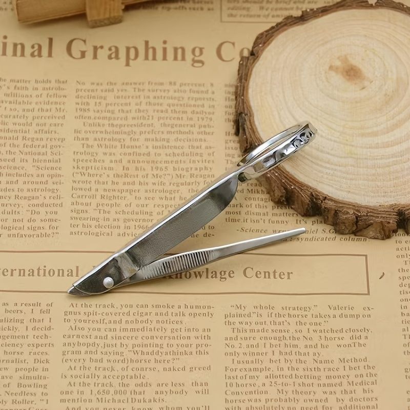 10X Magnifying Glass with Stainless Steel Tweezers - High-Resolution Lens for Coin, Stamp & Jewelry Inspection - Portable, Ergonomic Design