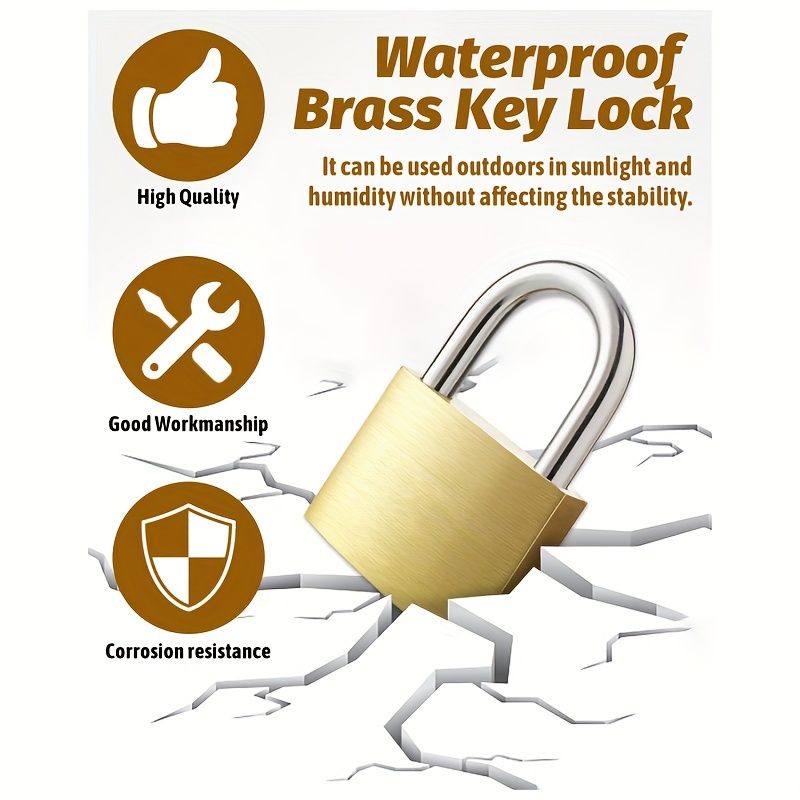 Padlocks with 12 Keys, 30mm Small Padlocks, Metal Storage Cabinets, Anti-theft, Rainproof, Hard Padlocks with Key Locks, Garage U-shaped Locks, Suitcases, Cabinets, Tool Boxes