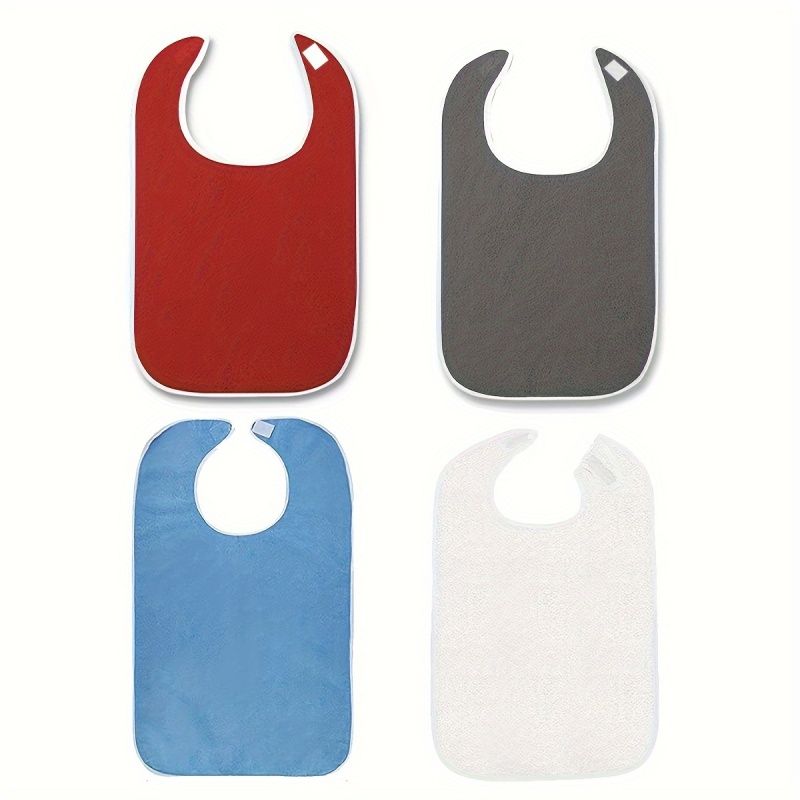 2-4PCS Adult Bibs, Apron Bib For Men And Women, Suitable For Seniors, Stain Resistant Diet Cloth