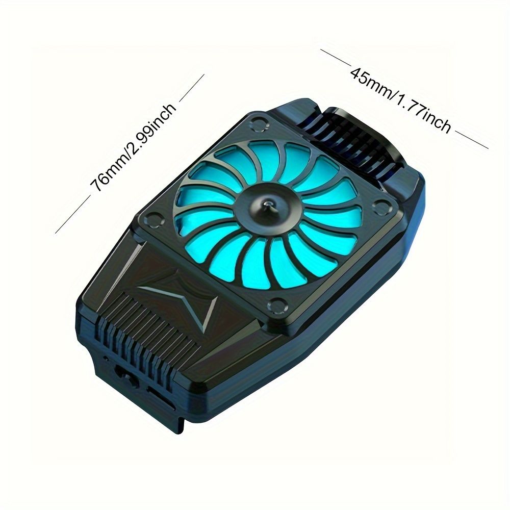 Portable Phone Cooler Pro - Snap-on Cell Phone Cooling Fan with USB Power Supply for Gaming - Compact, Lightweight, Easy-to-Use Cooling Tool for Android Smartphone
