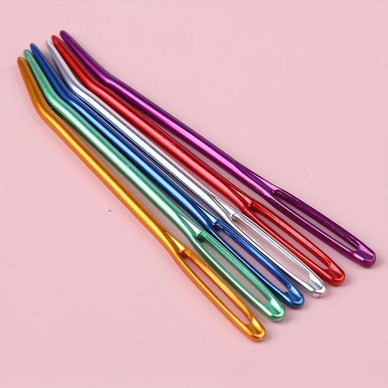 6pcs Big Eye Wool Needles Yarn Needle Tapestry Needle Sewing Needles Weave Knitting Needles