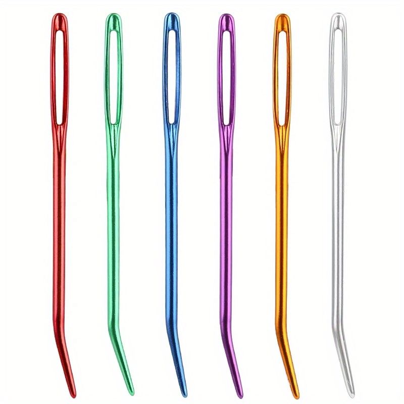 6pcs Big Eye Wool Needles Yarn Needle Tapestry Needle Sewing Needles Weave Knitting Needles