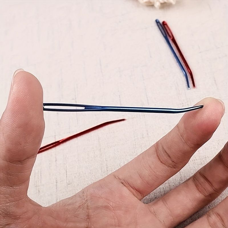 6pcs Big Eye Wool Needles Yarn Needle Tapestry Needle Sewing Needles Weave Knitting Needles