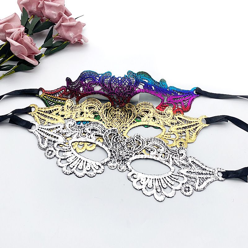Lace Embroidery Strappy Masks, Cosplay Party Cut Out Half Face Mask, Women's Sexy Lingerie & Underwear Accessories