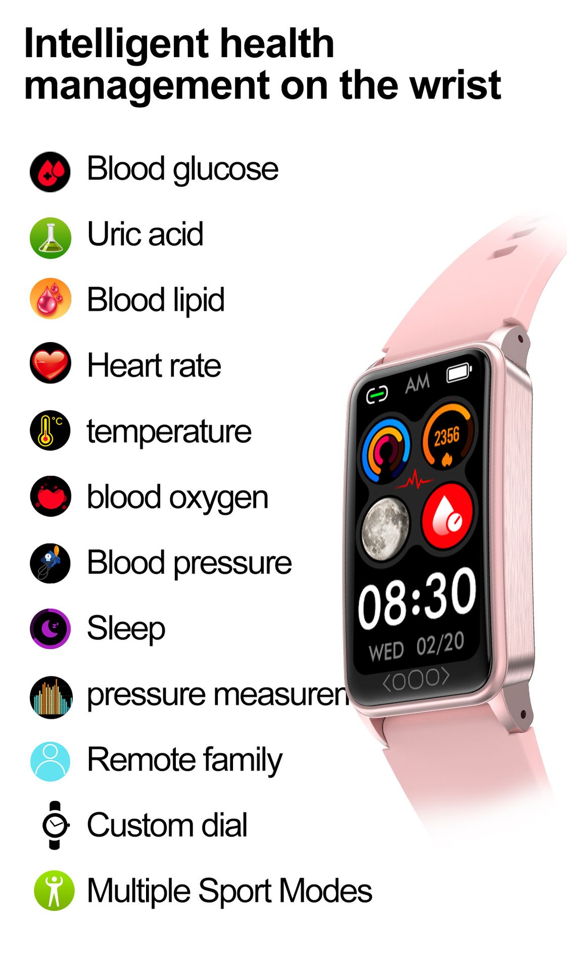 Men's and Women's Smart Watch New TK71pro Smart Watch 1.47inch Blood Sugar Blood Lipid Uric Acid Body Temperature Pressure Blood Oxygen Monitoring Sleep Smartwatches Waterproof Sports Smart Watch Kids