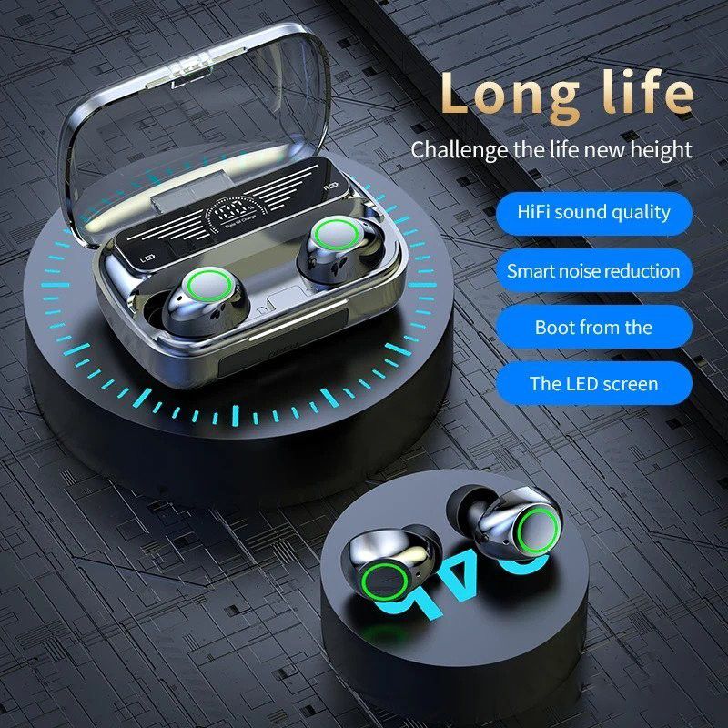 Wireless Earphone Bluetooth 5.3 HiFi sound noise reduction long battery life fingerprint touch binaural mode comfortable wearing magnetic charging automatic reconnection Bluetooth Headset Earbuds BQ10