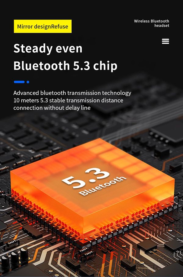 Wireless Earphone Bluetooth 5.3 HiFi sound noise reduction long battery life fingerprint touch binaural mode comfortable wearing magnetic charging automatic reconnection Bluetooth Headset Earbuds BQ10