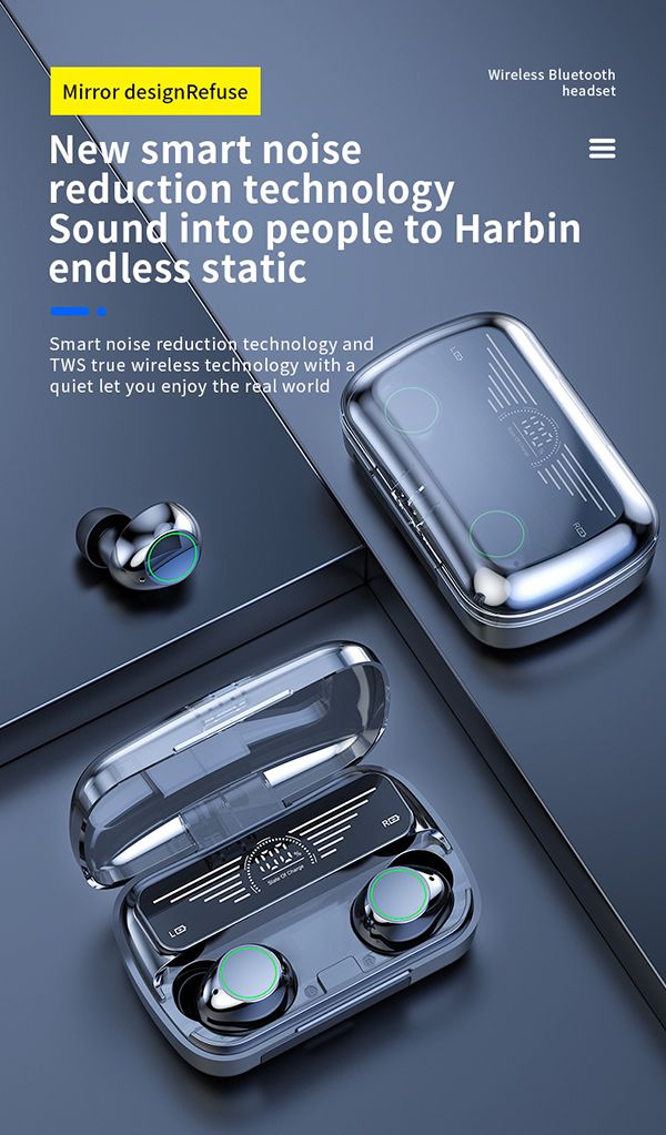 Wireless Earphone Bluetooth 5.3 HiFi sound noise reduction long battery life fingerprint touch binaural mode comfortable wearing magnetic charging automatic reconnection Bluetooth Headset Earbuds BQ10