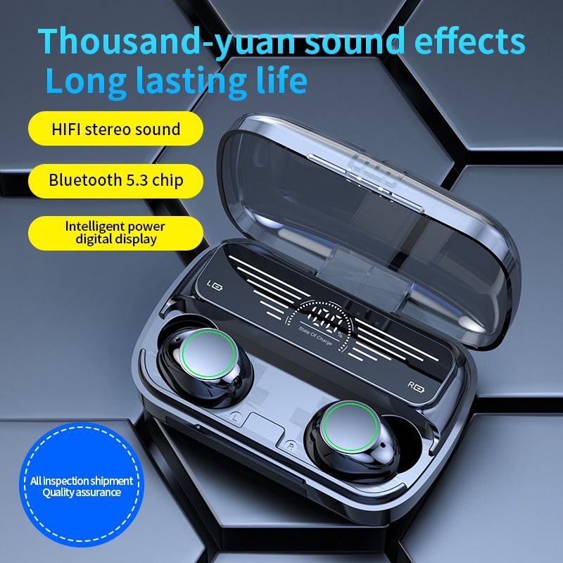 Wireless Earphone Bluetooth 5.3 HiFi sound noise reduction long battery life fingerprint touch binaural mode comfortable wearing magnetic charging automatic reconnection Bluetooth Headset Earbuds BQ10