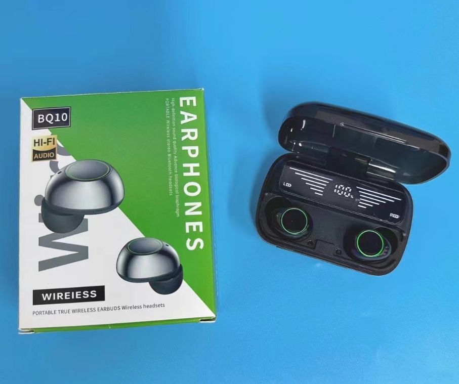 Wireless Earphone Bluetooth 5.3 HiFi sound noise reduction long battery life fingerprint touch binaural mode comfortable wearing magnetic charging automatic reconnection Bluetooth Headset Earbuds BQ10