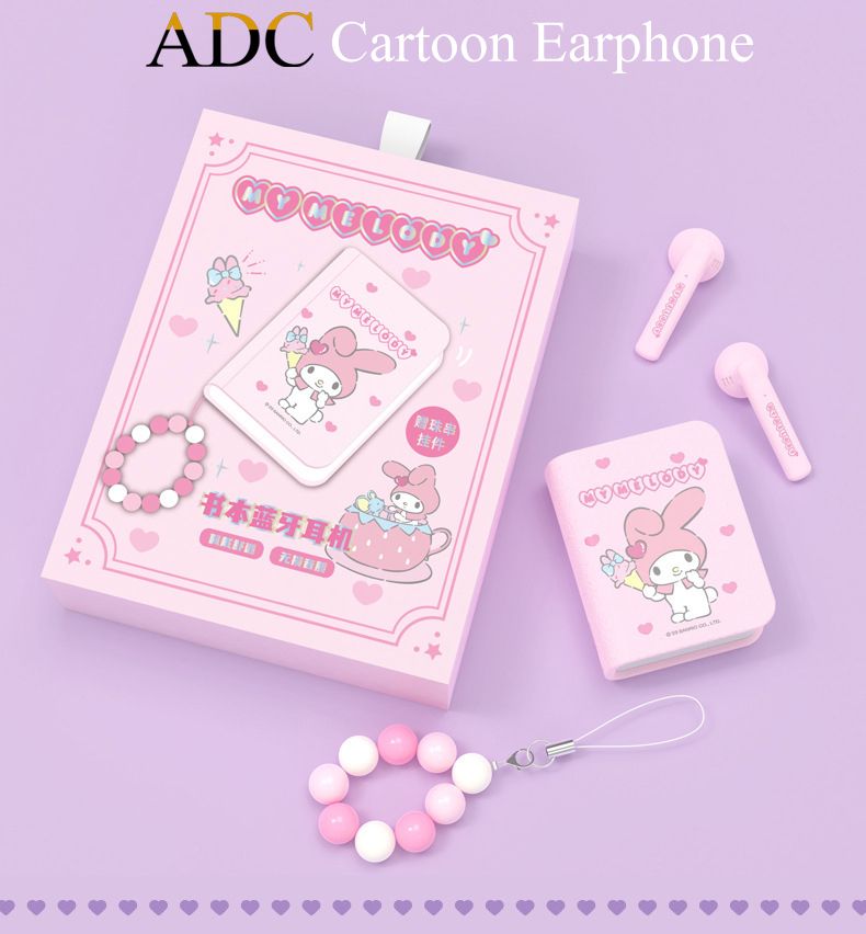 Kids Girls Earphone Bluetooth Wireless Earphones children's headphones Boys Cartoon Cute Bluetooth Headset Sanrio Hello Kitty Melody Kuromi Cinnamoroll pochacco Wireless Earbud Earpods Noise Reduction