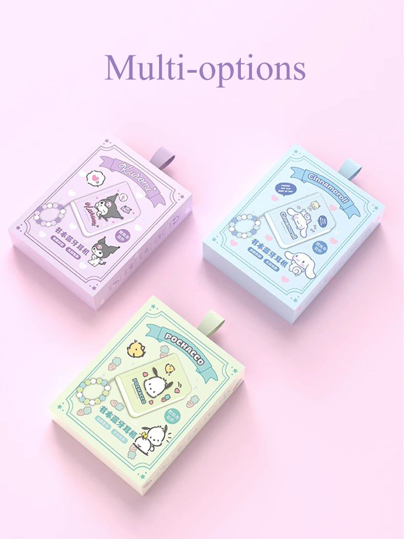 Kids Girls Earphone Bluetooth Wireless Earphones children's headphones Boys Cartoon Cute Bluetooth Headset Sanrio Hello Kitty Melody Kuromi Cinnamoroll pochacco Wireless Earbud Earpods Noise Reduction