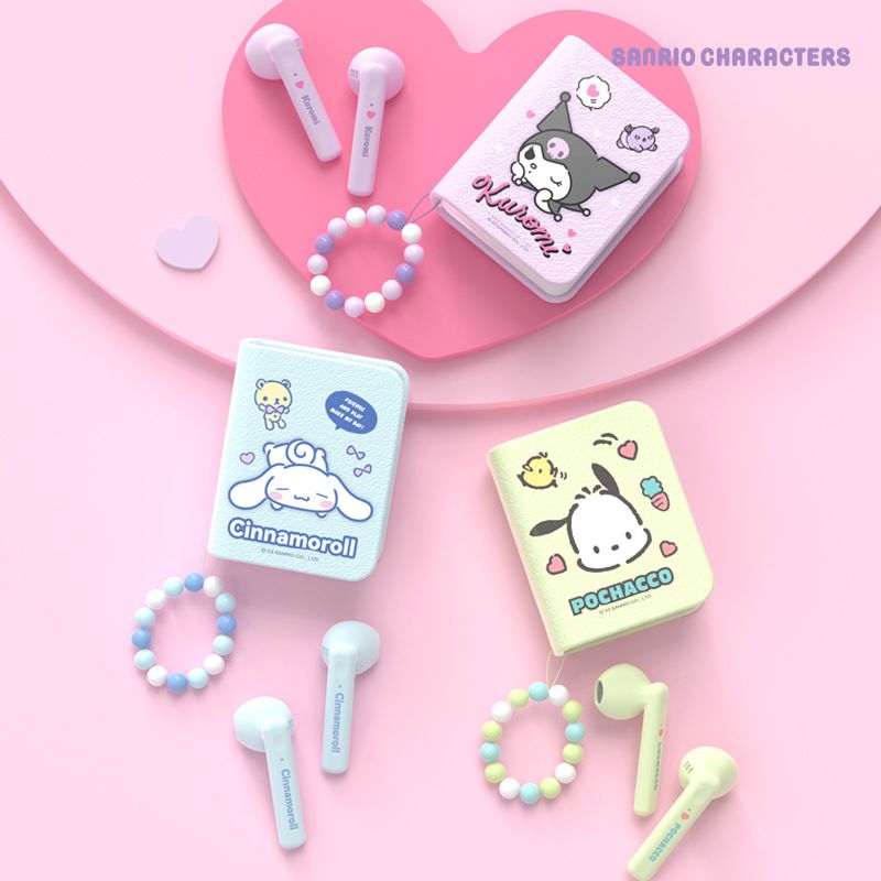 Kids Girls Earphone Bluetooth Wireless Earphones children's headphones Boys Cartoon Cute Bluetooth Headset Sanrio Hello Kitty Melody Kuromi Cinnamoroll pochacco Wireless Earbud Earpods Noise Reduction