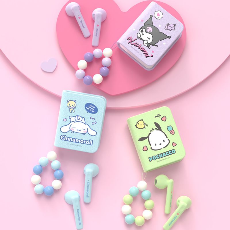 Kids Girls Earphone Bluetooth Wireless Earphones children's headphones Boys Cartoon Cute Bluetooth Headset Sanrio Hello Kitty Melody Kuromi Cinnamoroll pochacco Wireless Earbud Earpods Noise Reduction