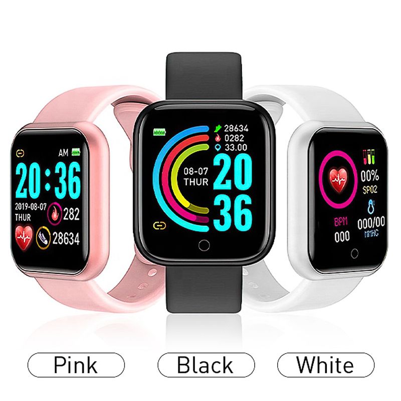 Kids Bluetooth Smart Watch Sports Smart Watch Waterproof Fitness SmartWatch waterproof Full Touch Control Heart Rate Monitor Smart Bracelet Girls Watch Y68 sports watch LED digital watch For Kids Boy
