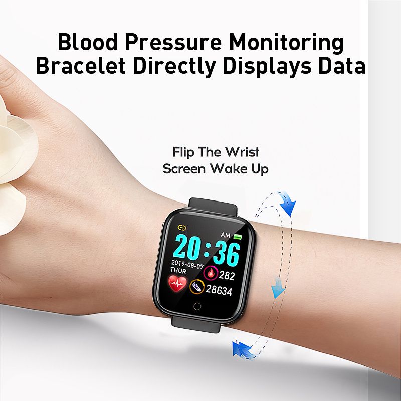 Kids Bluetooth Smart Watch Sports Smart Watch Waterproof Fitness SmartWatch waterproof Full Touch Control Heart Rate Monitor Smart Bracelet Girls Watch Y68 sports watch LED digital watch For Kids Boy