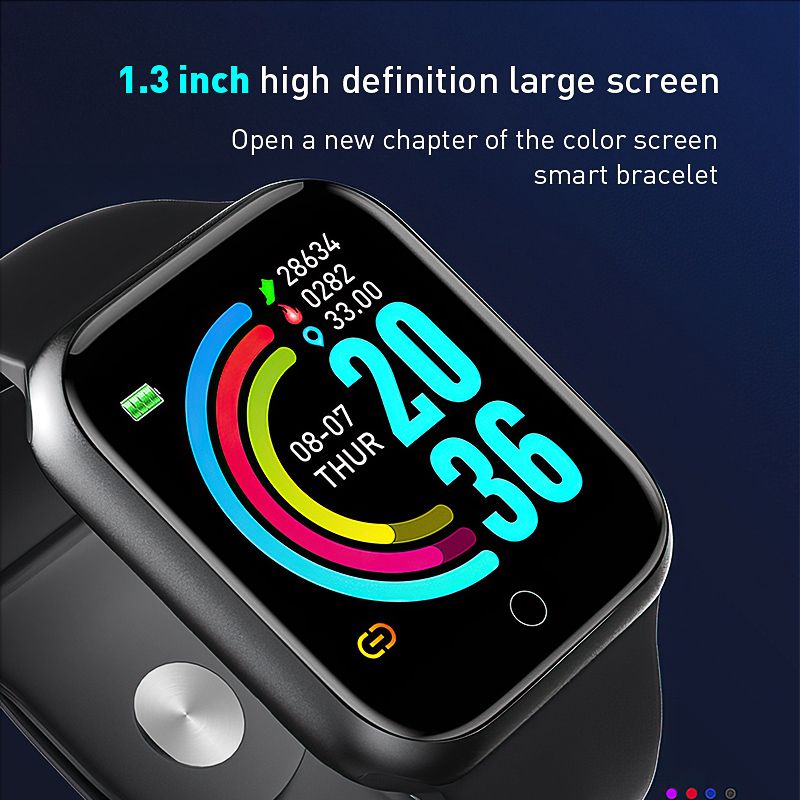 Kids Bluetooth Smart Watch Sports Smart Watch Waterproof Fitness SmartWatch waterproof Full Touch Control Heart Rate Monitor Smart Bracelet Girls Watch Y68 sports watch LED digital watch For Kids Boy