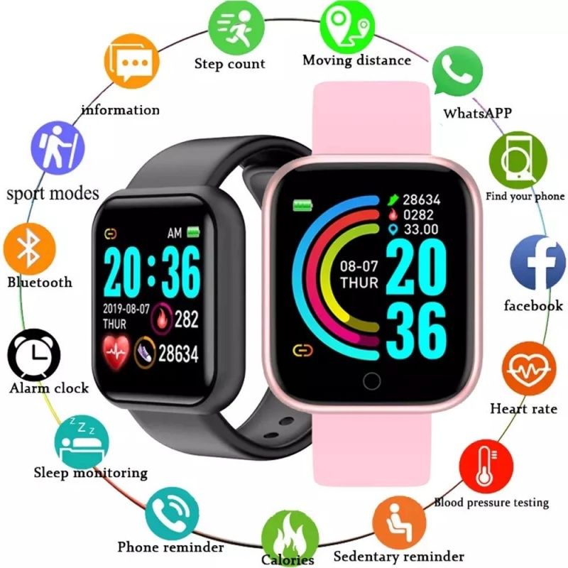 Kids Bluetooth Smart Watch Sports Smart Watch Waterproof Fitness SmartWatch waterproof Full Touch Control Heart Rate Monitor Smart Bracelet Girls Watch Y68 sports watch LED digital watch For Kids Boy