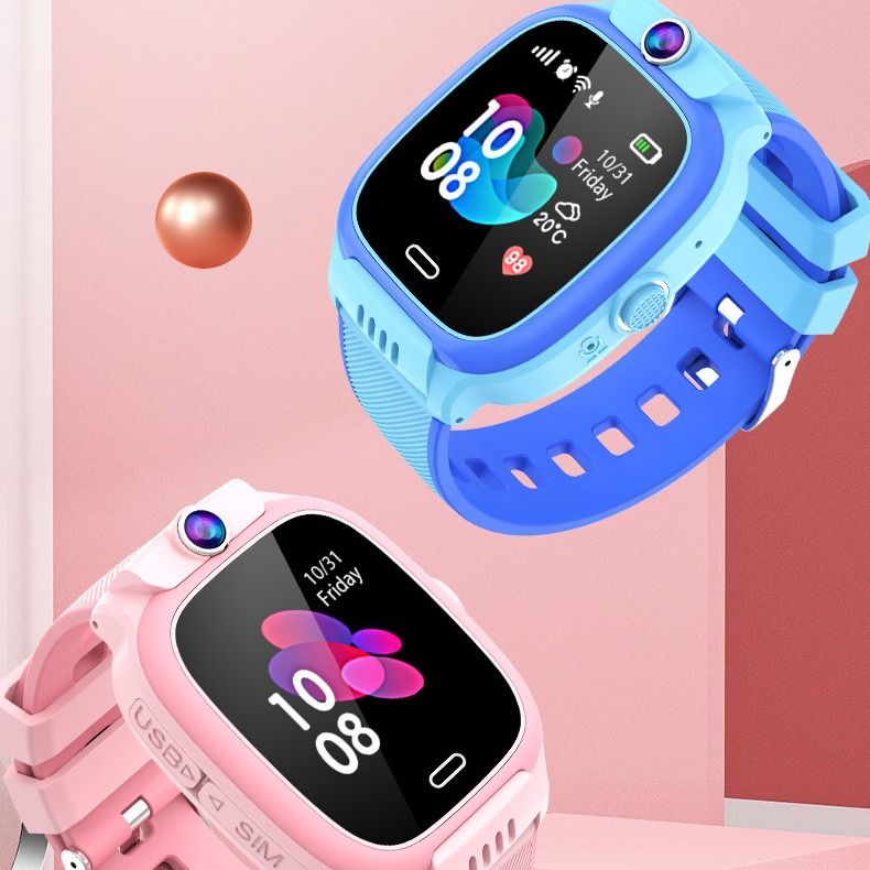 Kids Smartphone Watch 4G Net Voice Chat Precise Positioning 1.44'' Sqaure Touch Smart Watch With Wifi SIM Card Camera 128M Waterproof Smartwatch For Kids Boys Girls Children Students Kids Smart watch