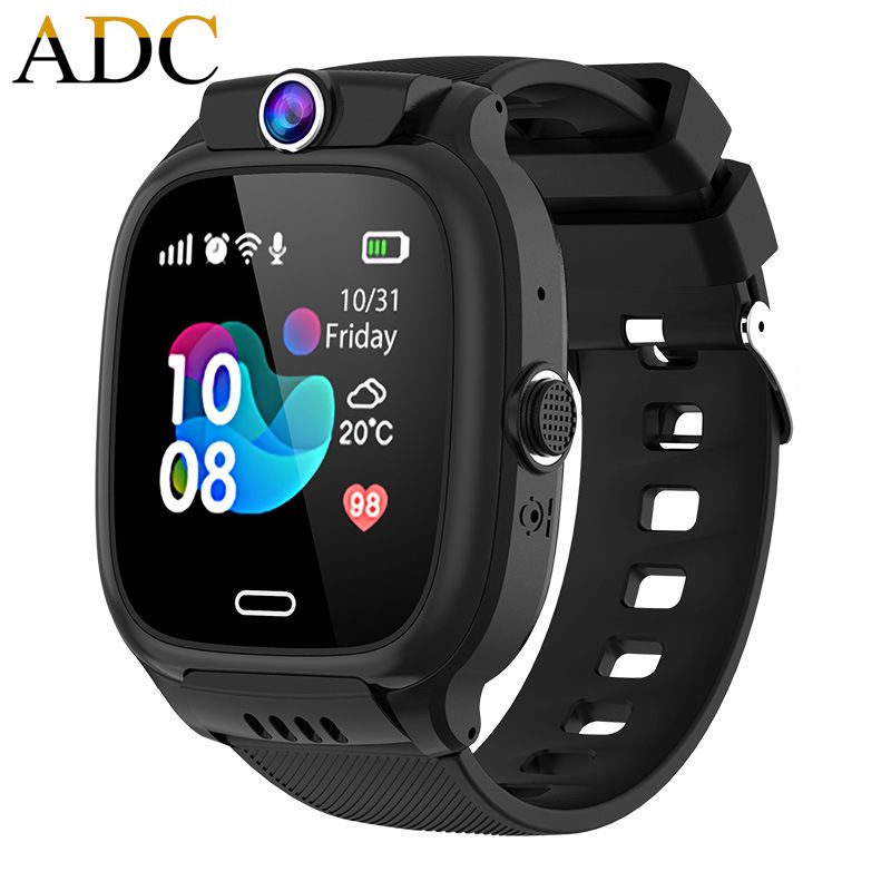 Kids Smartphone Watch 4G Net Voice Chat Precise Positioning 1.44'' Sqaure Touch Smart Watch With Wifi SIM Card Camera 128M Waterproof Smartwatch For Kids Boys Girls Children Students Kids Smart watch