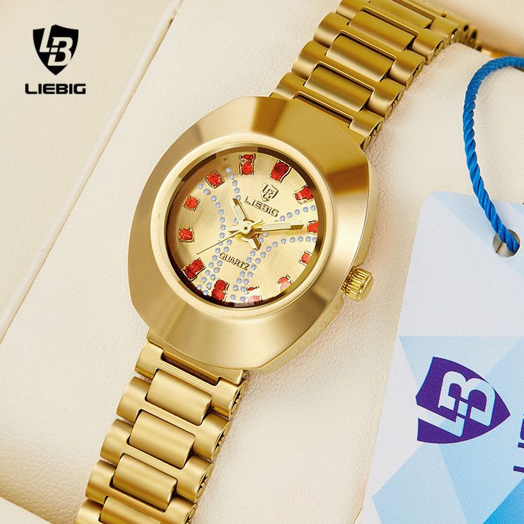 LIEBIG Fashion Couple Watch Quartz Watch Waterproof Stainless Steel Original Watches luxury Men Watch Women Wrist Watch Gold Watch Silver Watch Analog Watch liebig watch for Women Valentine's Day gift