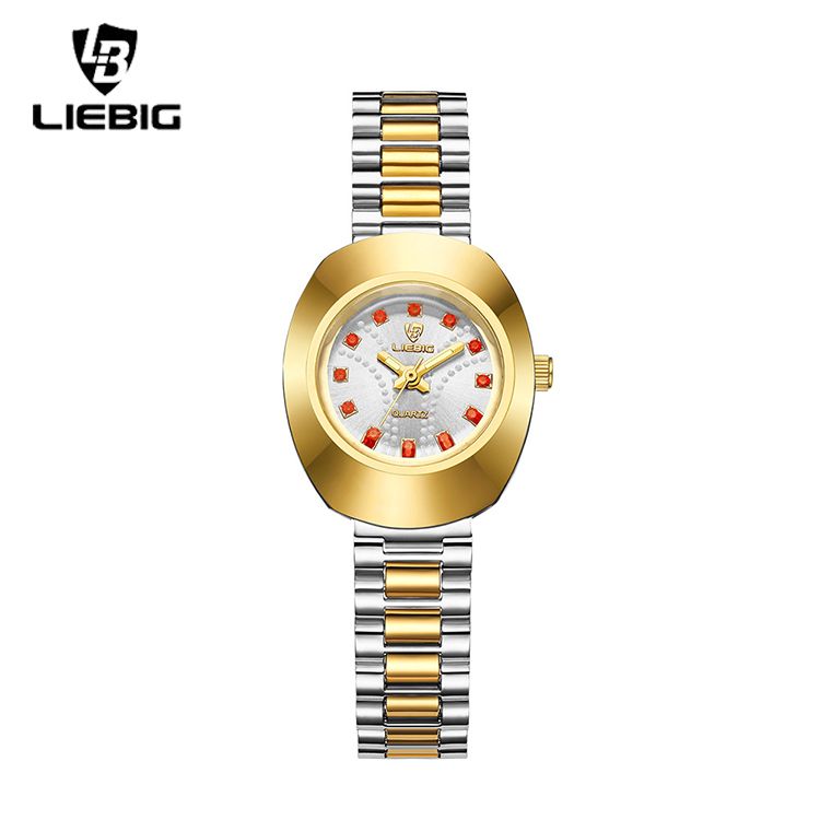 LIEBIG Fashion Couple Watch Quartz Watch Waterproof Stainless Steel Original Watches luxury Men Watch Women Wrist Watch Gold Watch Silver Watch Analog Watch liebig watch for Women Valentine's Day gift