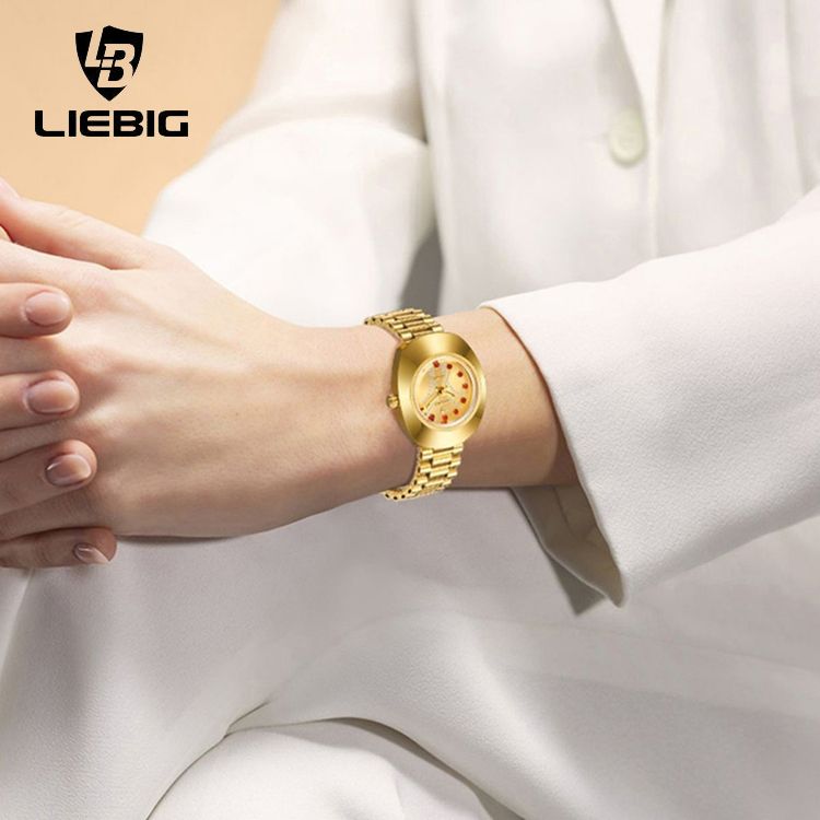 LIEBIG Fashion Couple Watch Quartz Watch Waterproof Stainless Steel Original Watches luxury Men Watch Women Wrist Watch Gold Watch Silver Watch Analog Watch liebig watch for Women Valentine's Day gift