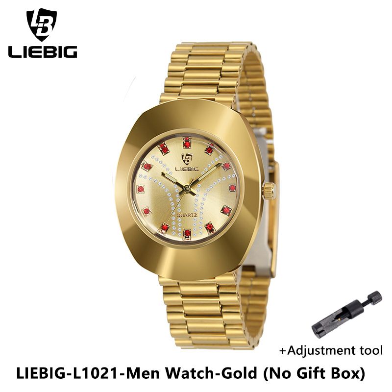 LIEBIG Fashion Couple Watch Quartz Watch Waterproof Stainless Steel Original Watches luxury Men Watch Women Wrist Watch Gold Watch Silver Watch Analog Watch liebig watch for Women Valentine's Day gift