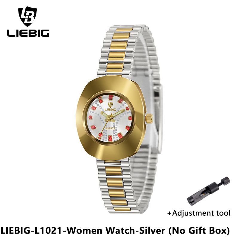 LIEBIG Fashion Couple Watch Quartz Watch Waterproof Stainless Steel Original Watches luxury Men Watch Women Wrist Watch Gold Watch Silver Watch Analog Watch liebig watch for Women Valentine's Day gift
