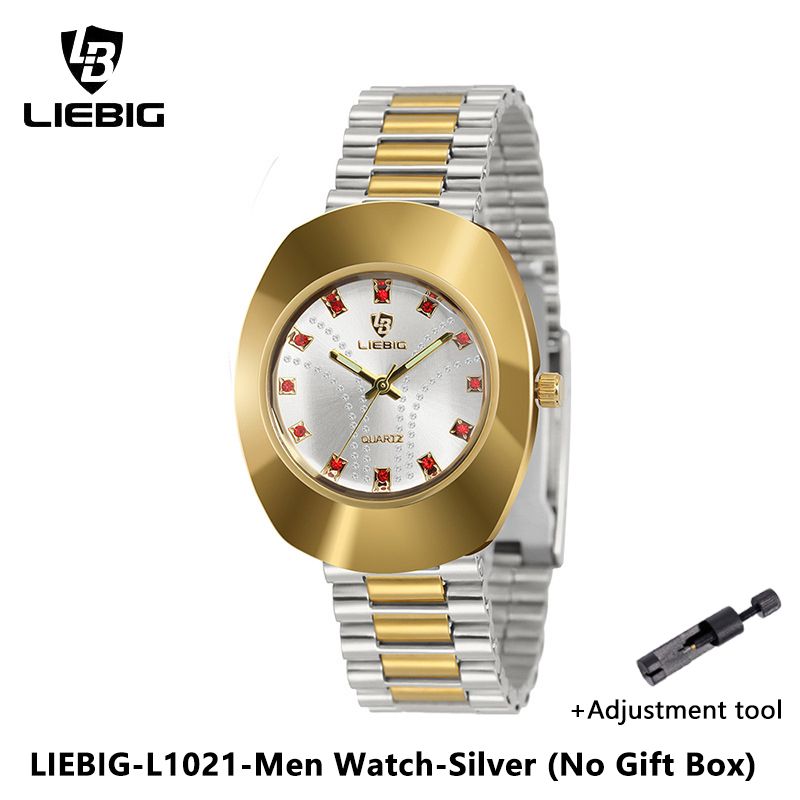 LIEBIG Fashion Couple Watch Quartz Watch Waterproof Stainless Steel Original Watches luxury Men Watch Women Wrist Watch Gold Watch Silver Watch Analog Watch liebig watch for Women Valentine's Day gift